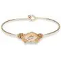 Handmade Bangle Bracelet in Gold with Crystal Gemstone (Champagne Color) Handmade Bangle Bracelet in Gold with Crystal Gemstone (Champagne Color)