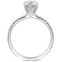 HAFEEZ CENTER 14K Solid Gold Demi Comfort Fit 1ct D-E Color Round Brilliant Cut Moissanite Engagement Ring