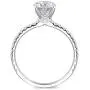 HAFEEZ CENTER 14K Solid Gold Demi Comfort Fit 1ct D-E Color Round Brilliant Cut Moissanite Engagement Ring