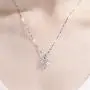 Lucksee Heart Necklaces for Women Personalized Simple Shiny Silver Love Clavicle Crystal Inlaid Zircon Clavicle Pendant Chains Unique Jewelry for Women,Mom,Teen Girls, Girl Friend