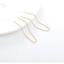 14K Solid Gold Thread Earrings for Women, Real Yellow Gold Dangle Drop Earrings Gold Chain Ear Line Jewelry Gift for Girls, 6cm/8cm/10cm/12cm