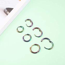 Surgical Stainless Steel Hoop Earrings 8mm/10mm/12mm Small Huggie Hoop Earrings for Women and Men