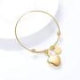 zeqingjw Cremation Jewelry Bracelet for Ashes - Stainless Steel Heart Urn Bangles for Ashes Always in My Heart Memorial Keepsake Jewelry