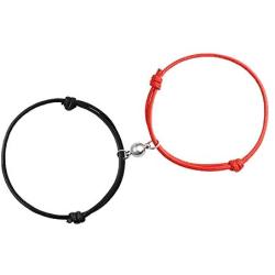 Apeso Matching Bracelets for Couples,Adjustable Mutual Attraction Bracelets Rope Braided Couple Bracelet Gift Jewelry Lover Women Men 2 PCS Valentines Day