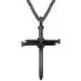PAMTIER Mens Stainless Steel Nail Cross Pendant Necklace Christian Jesus Christ Silver Gold Black PAMTIER Mens Stainless Steel Nail Cross Pendant Necklace Christian Jesus Christ Silver Gold Black