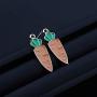 MAOFAED Rabbit Carrot Earrings Rabbit Gift Animal Lover Gift Bunny Jewelry for Girl Gift for Daughter