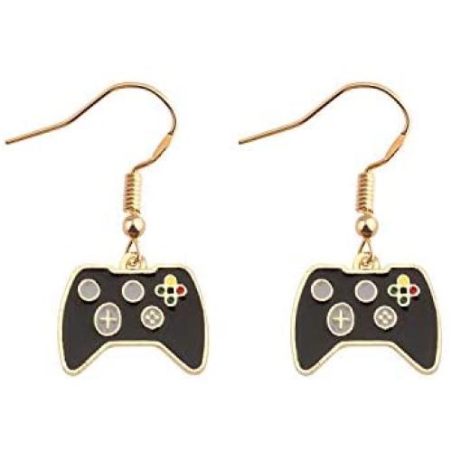 SEIRAA Gamer Earring Game Lover Jewelry Gift for Her Game Enthusiast Dangle Hook Jewelry