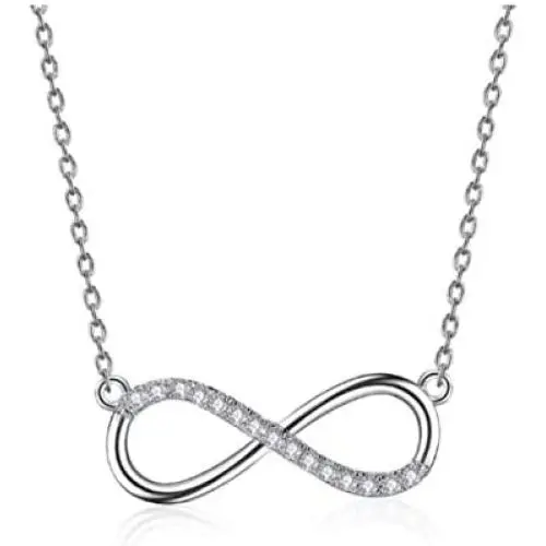 Aria Belle Infinity Forever Heart Love Cubic Zirconia Platinum Plated Pendant Necklaces for Women Aria Belle Infinity Forever Heart Love Cubic Zirconia Platinum Plated Pendant Necklaces for Women