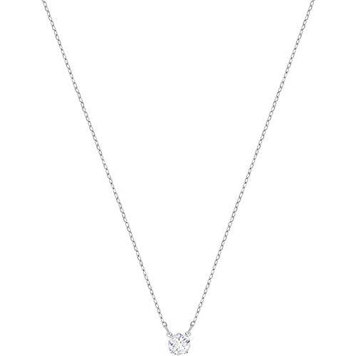 Swarovski Womens Attract Round Jewelry Collection, Rhodium Finish, Clear Crystals