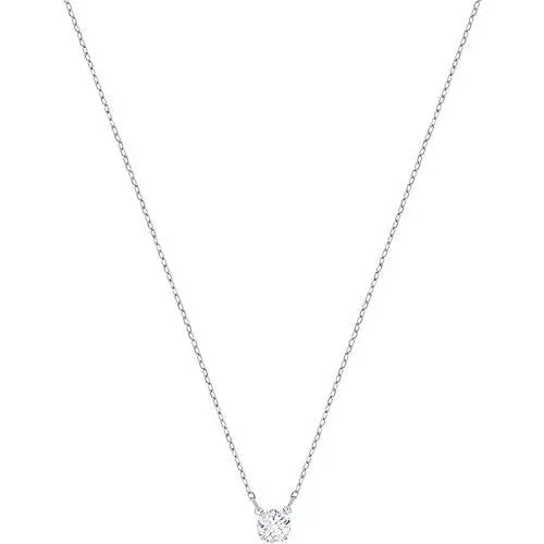 Swarovski Womens Attract Round Jewelry Collection, Rhodium Finish, Clear Crystals Swarovski Womens Attract Round Jewelry Collection, Rhodium Finish, Clear Crystals