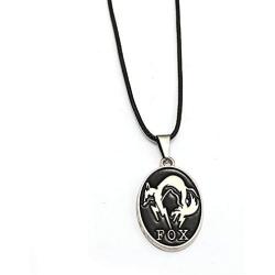 Outer Heaven XOF Fox Hound Diamond Dogs Necklace For Metal Gear Solid Fans Rope Chain Jewelry Gift