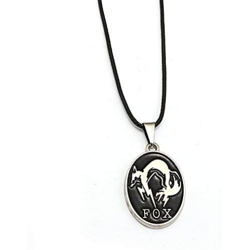 Outer Heaven XOF Fox Hound Diamond Dogs Necklace For Metal Gear Solid Fans Rope Chain Jewelry Gift