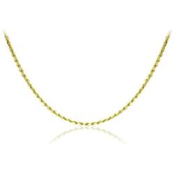Michael Zweig 925 Sterling Silver Necklace for Women - Diamond Cut Sterling Silver Rope Chain Necklace | 2.0 mm Thickness with Spring Ring, Italy Tag