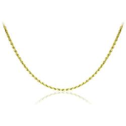 Michael Zweig 925 Sterling Silver Necklace for Women - Diamond Cut Sterling Silver Rope Chain Necklace | 2.0 mm Thickness with Spring Ring, Italy Tag