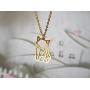 La Menagerie Cat Gold Origami Jewelry - Gold Geometric Chain Necklace – 18 Karat Plated Gold Necklace for Women & Girls – Stylish Cat Pendant Necklace