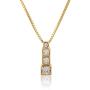 Vanbelle 18K Gold Plated Jewelry Geometric Pendant Necklace with Cubic Zirconia Stones for Women and Girls