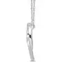 Sterling Silver Diamond Heart Pendant Necklace (1/10 cttw, I-J Color, I2-I3 Clarity), 18''