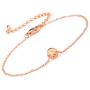 VU100 Hypoallergenic Initial Letter Bracelet for Women Teen Girls Mom Daughter Girlfriend Wife, Silver/Gold/Rose Gold, 316L Stainless Steel Disc Alphabet Adjustable Chain Jewelry Gifts