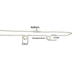 beadsnice 1piece Sterling Pure Silver Heart Bracelet Rose Gold Adjustable Chain Forever Infinity Love Minimalist Modern Simple Jewelry Christmas Birthday Graduation Woman Gift For Mother Wife Girlfriend Gift