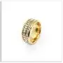 Xusamss Fashion Stainless Steel Double Row Iced Out Crystal Band Ring Xusamss Fashion Stainless Steel Double Row Iced Out Crystal Band Ring