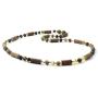 TipTopEco Unpolished Baltic Amber and Hazelwood Necklace for Adults - 17.7 Inches Long - Raw Green Beads