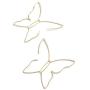 D.Rosse Large Boho Hollow Line Butterfly Earrings Gold Drop Dangle Beach Earrings Simple Stylish Dainty Pendant Silver Hoop Earrings for Women and Girls