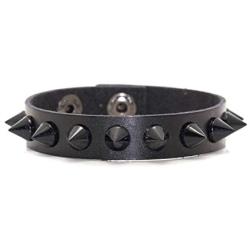 Nsitbbuery Hip Hop Rivet Wristband Spike Leather Cuff Bracelet