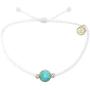 Pura Vida Rose Gold/Gold Riviera Stone Bezel Braided Bracelet Plated Charm Adjustable Band Waterproof