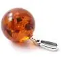 TipTopEco Cognac Baltic Amber Round Ball Pendant Made with Silver (Cognac) TipTopEco Cognac Baltic Amber Round Ball Pendant Made with Silver (Cognac)