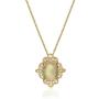 Gin & Grace 10K Yellow Gold Natural Opal Diamond (I1,I2) Pendant for Women