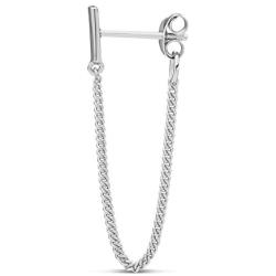 Highstreet .925 Sterling Silver dangling drop chain earrings for women | elegant design | hypoallergenic | light and easy on the ear for all day use