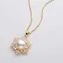 Pearl Necklace Freshwater Cultured White Single Pearl Pendant Flower Necklace with Cubic Zirconia 14K Gold Filled Pearl Jewelry Gifts for Women Girls Wife Pearl Necklace Freshwater Cultured White Single Pearl Pendant Flower Necklace with Cubic Zirconia 14K Gold Filled Pearl Jewelry Gifts for Women Girls Wife