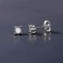 1/4 CT.TDW. Round-cut Diamond Solitaire Stud Earrings with Silver Rhodium 1/4 CT.TDW. Round-cut Diamond Solitaire Stud Earrings with Silver Rhodium