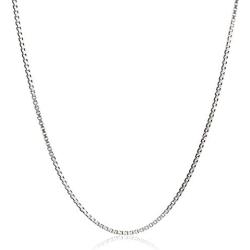 BFISH JEWELRY 925 Sterling Silver Designer Chain 0.8MM Delicate Italian Box Chain - Super Thin & Strong Lovely Necklaces