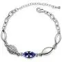 HAPPYLE Austrian Crystal Necklace and Earrings Jewelry Set Gifts Cubic Zirconia Bridal Necklace Set Womens Wedding Bridal Tennis Bracelet Dangle Earrings