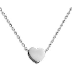 Stainless Steel Sliding Float Heart Shaped Charm Necklace