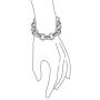 Bling Jewelry Fashion Statement Chunky Texture Large Oval Interlocking Link Chain Matt Silver Or Gold Plated Bracelet for Women Toggle Clasp Closure