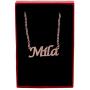 Mila Name Necklace 18ct Rose Gold Plated Personalized Dainty Necklace - Jewelry Gift Women, Girlfriend, Mother, Sister, Friend, Gift Bag & Box