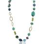 Firstmeet Chunky Crystal Coloured Glaze Beads Long Necklace for Women