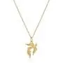 18k Yellow Gold Plated 925 Sterling Silver Openwork Rising Phoenix Pendant Necklace With 18'' Cable Chain