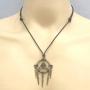 Anime Manga Gaming Jewelry Yugioh Yu-Gi-Oh! Millenium Ring illuminati Evil Eye Pewter Pendant Pewter Brass plated Boys Mens Pendant Necklace Charm Amulet Medallion for boys men Black adjustable Cord