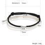 Magnetic Couple Bracelet Set, Black and White Bracelet Adjustable Couple Bracelets Great Gift for Women, Men, Lover, Him Her and Best Friend Rope Bracelet Set of 2