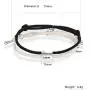 Magnetic Couple Bracelet Set, Black and White Bracelet Adjustable Couple Bracelets Great Gift for Women, Men, Lover, Him Her and Best Friend Rope Bracelet Set of 2