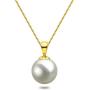 White Japanese AAAA 6-13.5mm Freshwater Cultured Pearl Pendant Necklace 16''/18'' Solitaire Necklace Pendant - Orien Jewelry