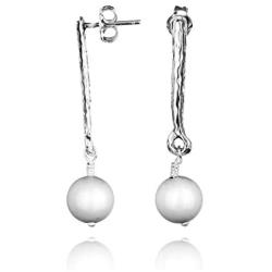 PAZ Creations .925 Sterling Silver Gemstone Drop Stick Earrings