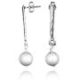 PAZ Creations .925 Sterling Silver Gemstone Drop Stick Earrings