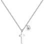 AILAAILA Kids Tiny Cross Necklace for Girls | Heart Initial Necklace | Letter Stainless Steel Pendant Jewelry Gifts for Toddler Baby Children Teens