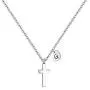 AILAAILA Kids Tiny Cross Necklace for Girls | Heart Initial Necklace | Letter Stainless Steel Pendant Jewelry Gifts for Toddler Baby Children Teens