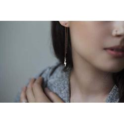 MaeMae 14k Gold Filled Dainty Chain Threader Earrings, 5''
