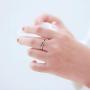 LGSY 925 Sterling Silver Double Heart Rings for Women Infinity Love Promise Thin Rings for Jewelry Gift
